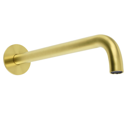 Bathroom 300mm Long Wall Mounted Extention Bath Tub Filler Spout Brushed Gold - Image 4