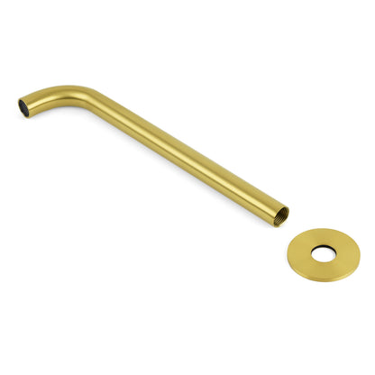 Bathroom 300mm Long Wall Mounted Extention Bath Tub Filler Spout Brushed Gold - Image 5