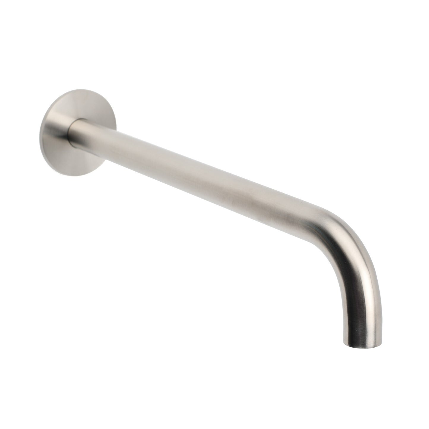 Brushed Nickel 300mm Extra Long Wall Mounted Extention Bathtub Filler Spout Set - Image 3