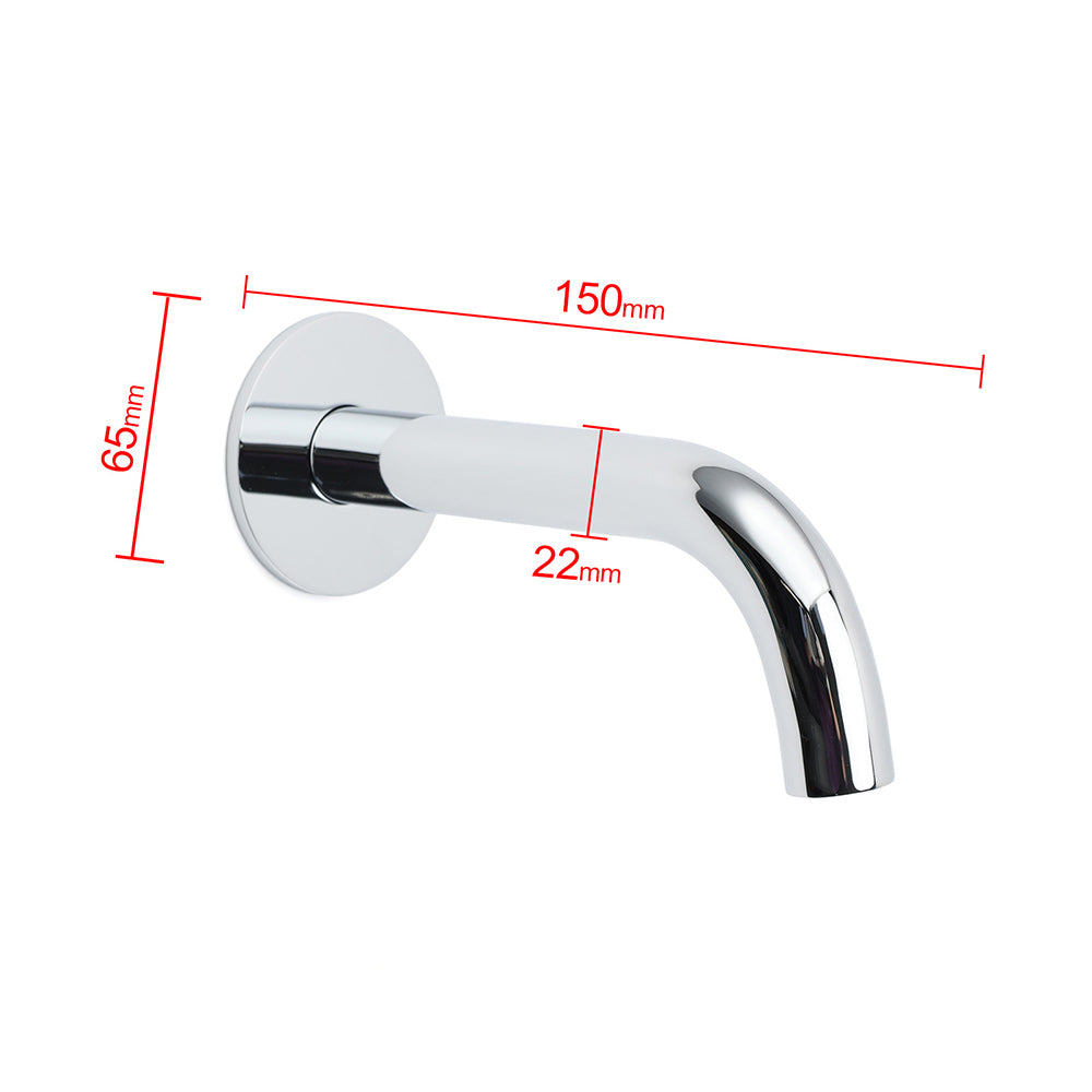 Polisehd Chrome Round Curve Faucet Water Outlet Swivel Bath Tub Filler Spout Set - Image 2
