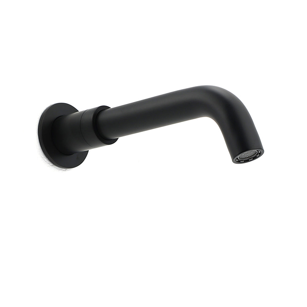Matt Black Round Wall Mount Basin Faucet Bubble Water Outlet Bath Tub Spout Set - Image 2