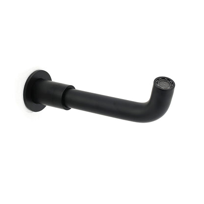 Matt Black Round Wall Mount Basin Faucet Bubble Water Outlet Bath Tub Spout Set - Image 5