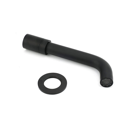 Matt Black Round Wall Mount Basin Faucet Bubble Water Outlet Bath Tub Spout Set - Image 6
