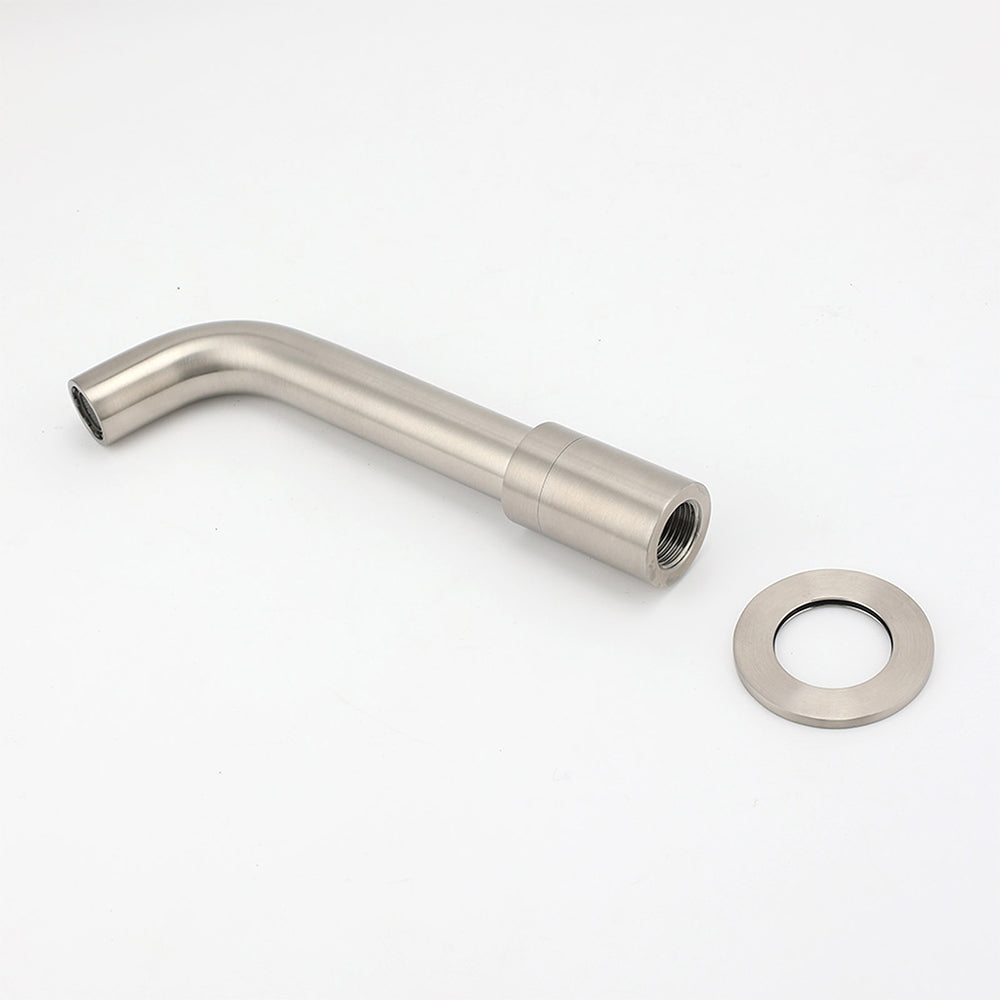 Brushed Nickel Silver Round Swivel Basin Faucet Bubble Water Outlet Bath Tub Spout - Image 3