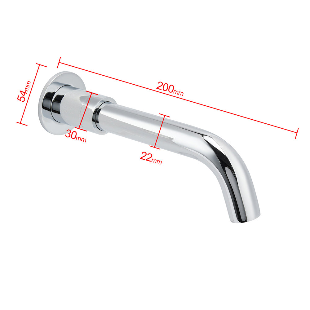 Round Chrome Curve Swivel Basin Faucet Bubble Water Outlet Swivel Bathtub Spout - Image 2