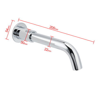 Round Chrome Curve Swivel Basin Faucet Bubble Water Outlet Swivel Bathtub Spout - Image 2