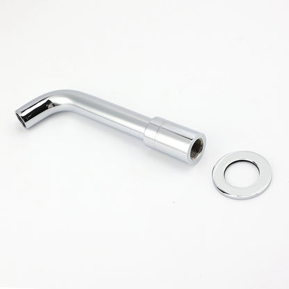 Round Chrome Curve Swivel Basin Faucet Bubble Water Outlet Swivel Bathtub Spout - Image 5