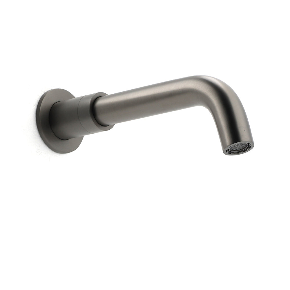 Gun Metal Grey Round Bathtub Spout Basin Curve Faucet Bubble Water Outlet 304SUS - Image 5