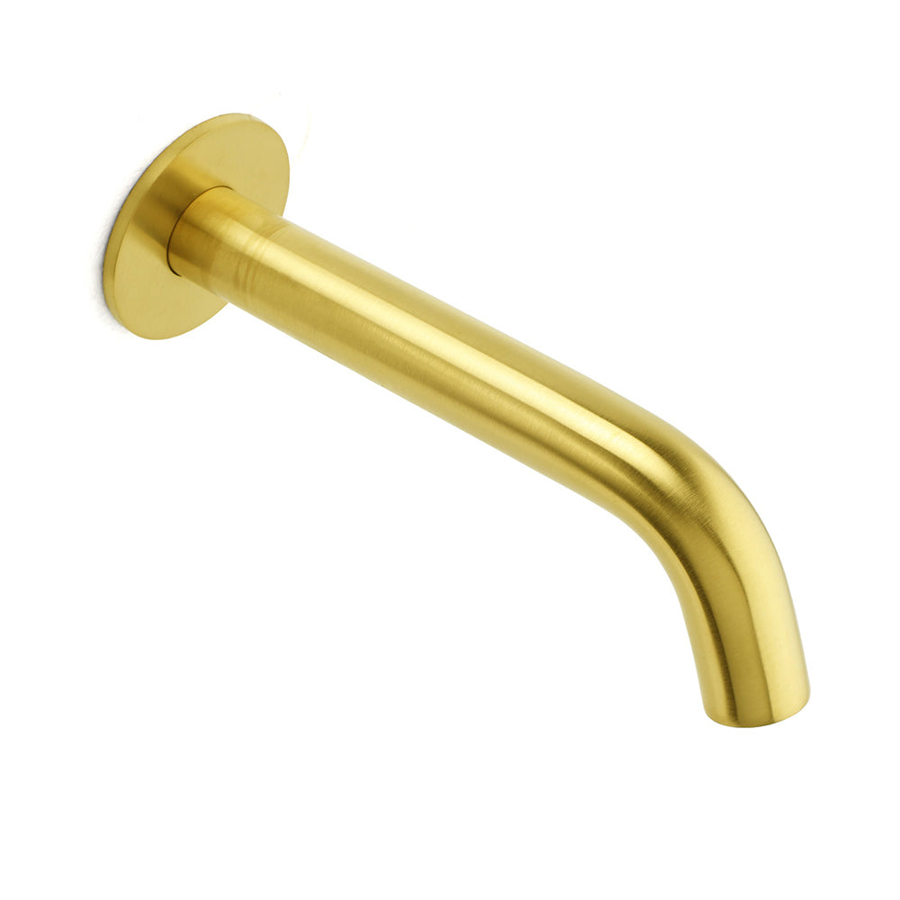 Brushed Gold Round Curve Bathtub Spout Stainless Steel Faucet Water Outlet Tap - Image 3