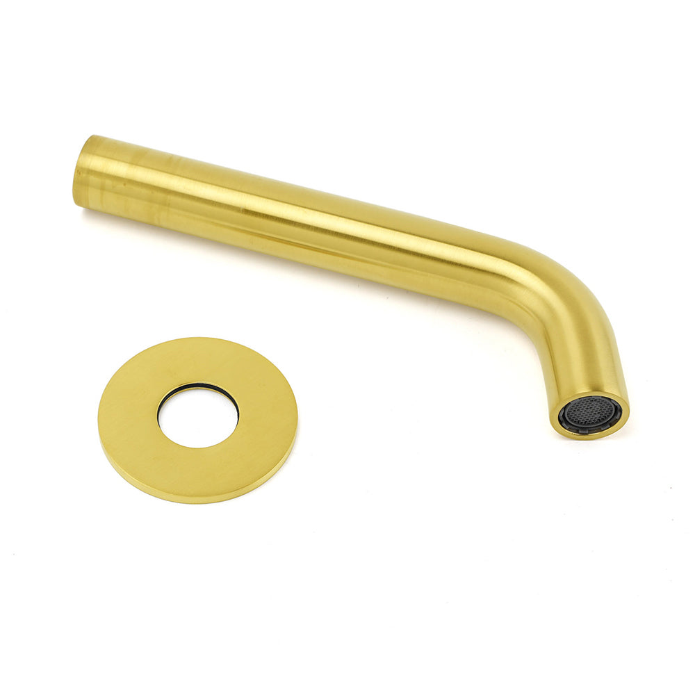 Brushed Gold Round Curve Bathtub Spout Stainless Steel Faucet Water Outlet Tap - Image 6