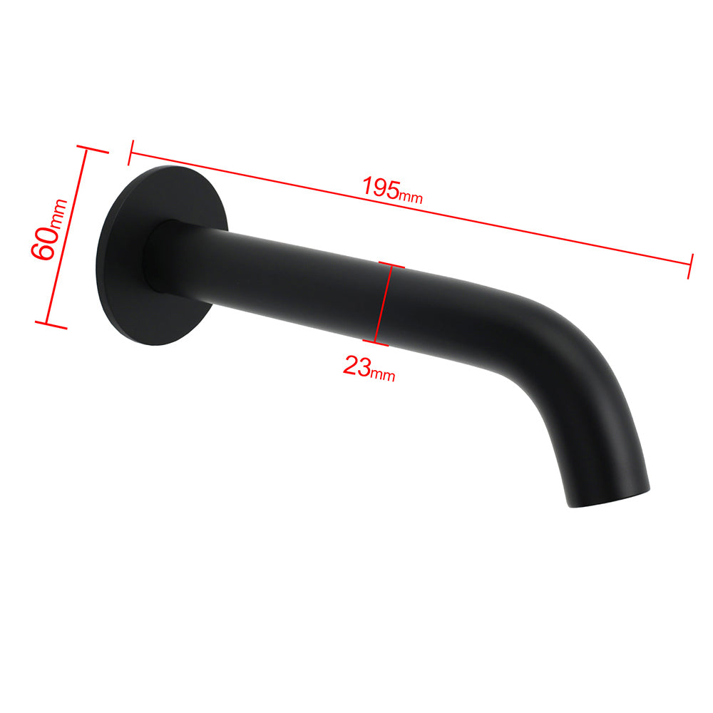 Matt Black Round Basin Faucet Bubble Water Outlet Stainless Steel Bath Tub Spout - Image 2