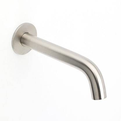 Brushed Nickel Round Curve Basin Bubble Faucet Water Outlet Bath Tub Wall Spout - Image 3