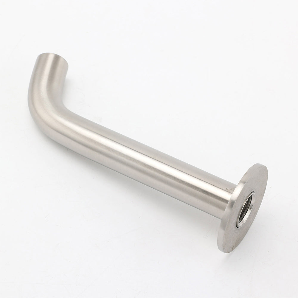 Brushed Nickel Round Curve Basin Bubble Faucet Water Outlet Bath Tub Wall Spout - Image 5