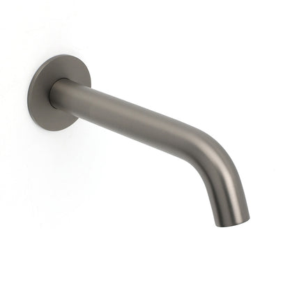 Gun Metal Grey Round Bathtub Spout Basin Curve Faucet Bubble Wall Mounted Outlet - Image 3