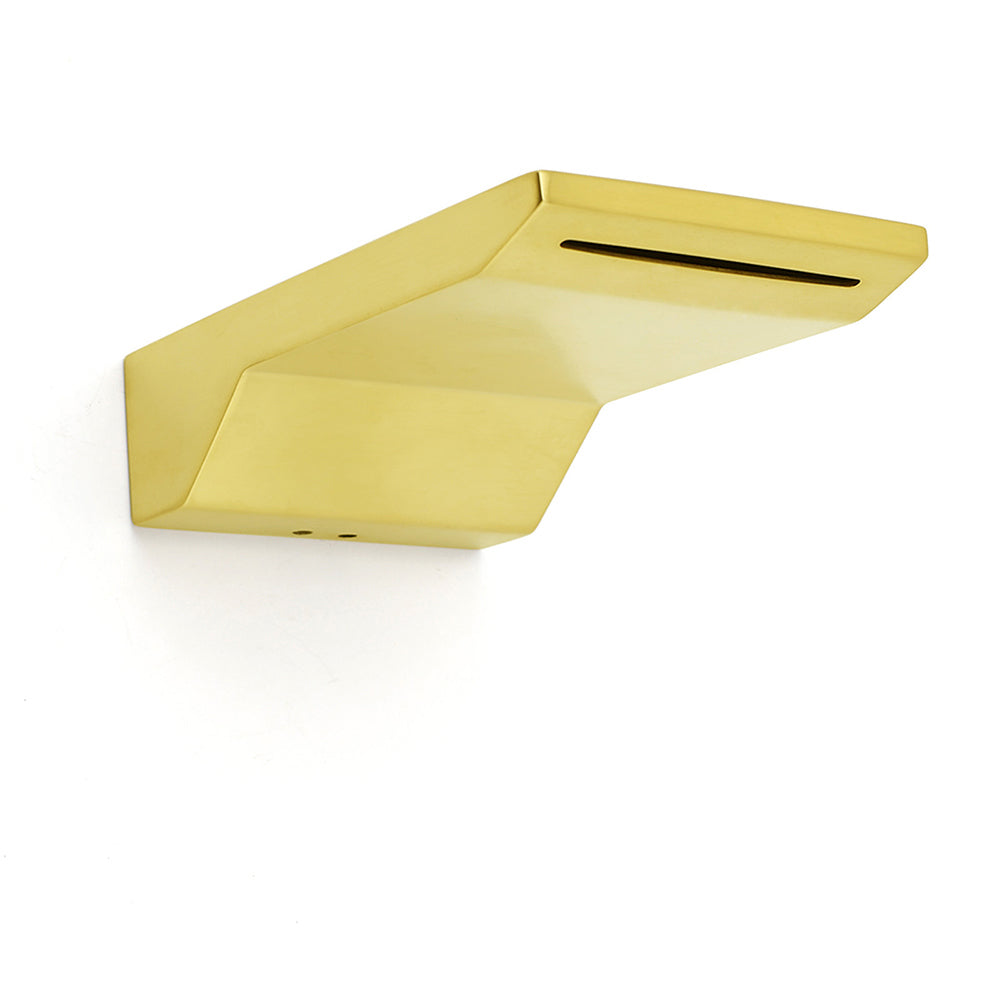 Brushed Gold Square Cubic Shower Bathtub Waterfall Spout Filler Outlet 1/2" End - Image 2