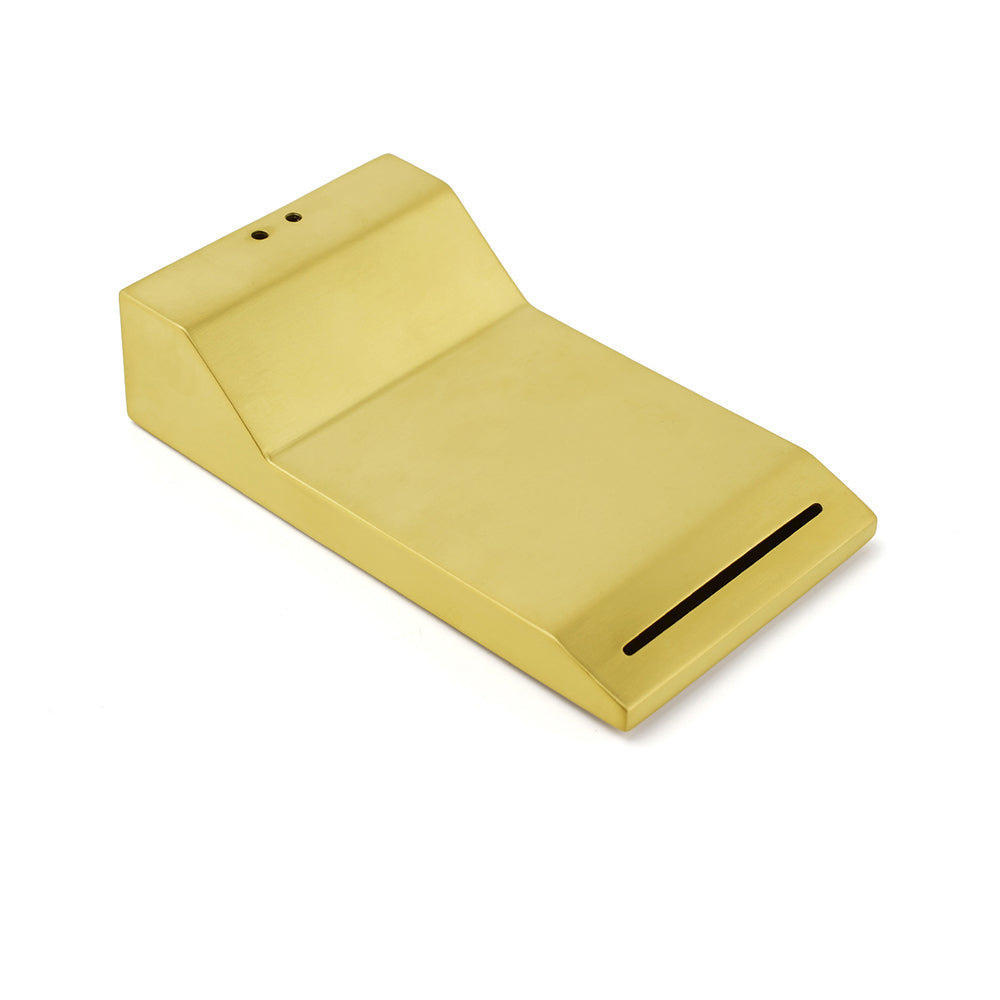 Brushed Gold Square Cubic Shower Bathtub Waterfall Spout Filler Outlet 1/2" End - Image 3