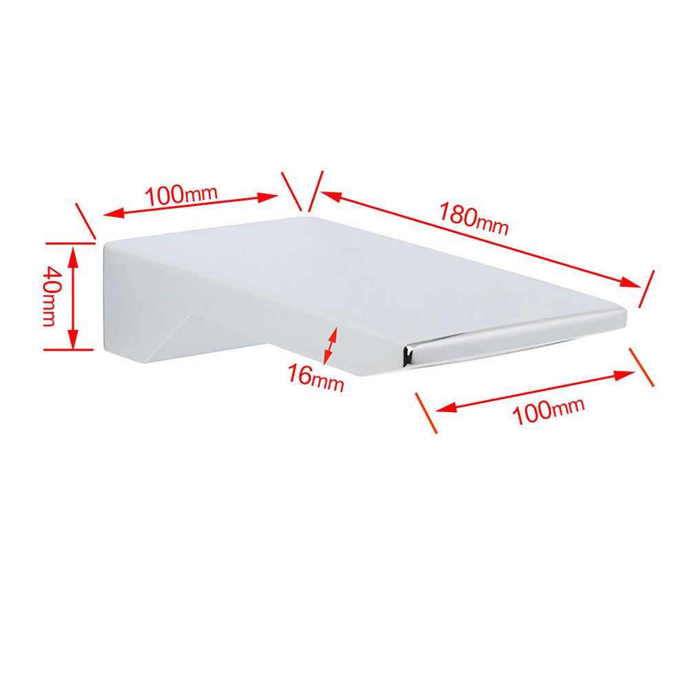 Chrome Square Shower Bath Tub Filler Waterfall Spout Faucet Outlet 1/2 Inch End - Image 2