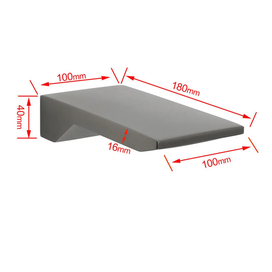 Gun Metal Grey Square Stainless Steel Bathtub Flat Spout Waterfall Filler Outlet - Image 2