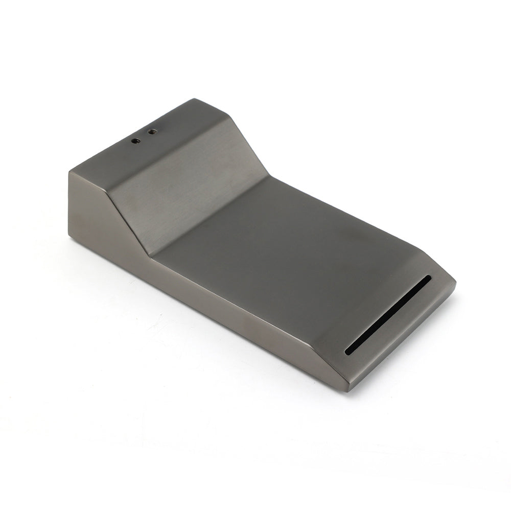 Gun Metal Grey Square Stainless Steel Bathtub Flat Spout Waterfall Filler Outlet - Image 5