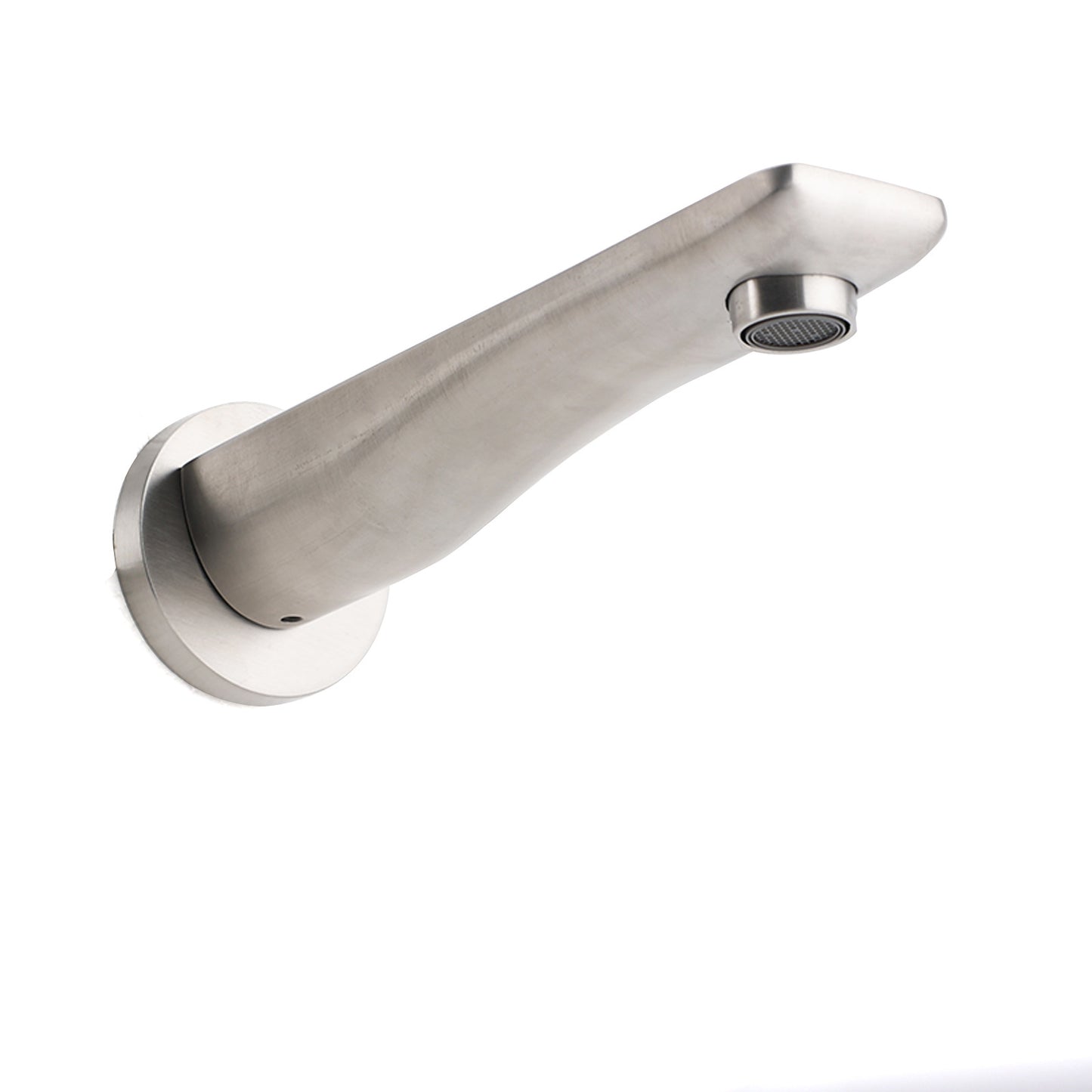 Brushed Nickel Round Bathtub Bubble Outlet Wall Mounted Spout Stainless Steel - Image 4