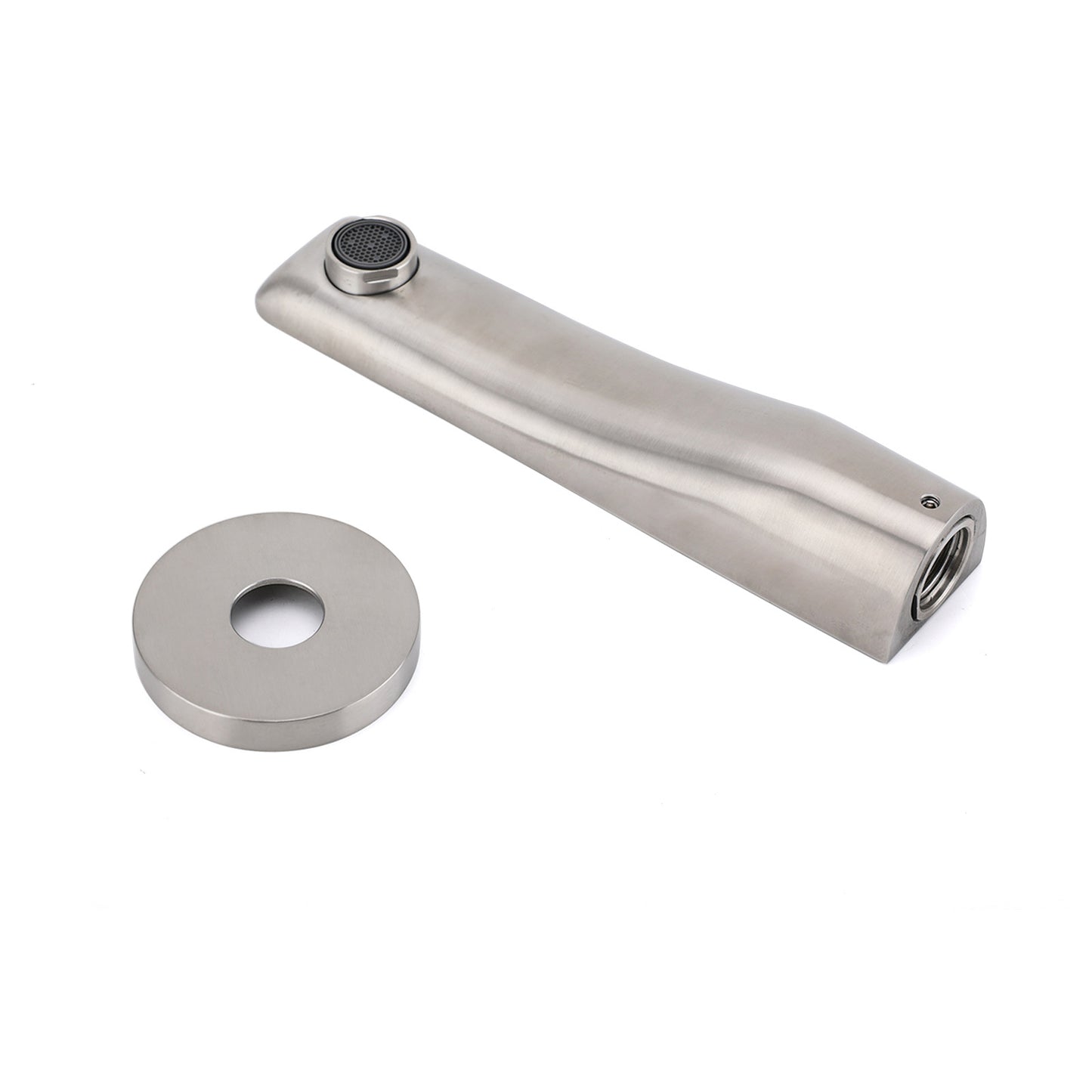 Brushed Nickel Round Bathtub Bubble Outlet Wall Mounted Spout Stainless Steel - Image 6