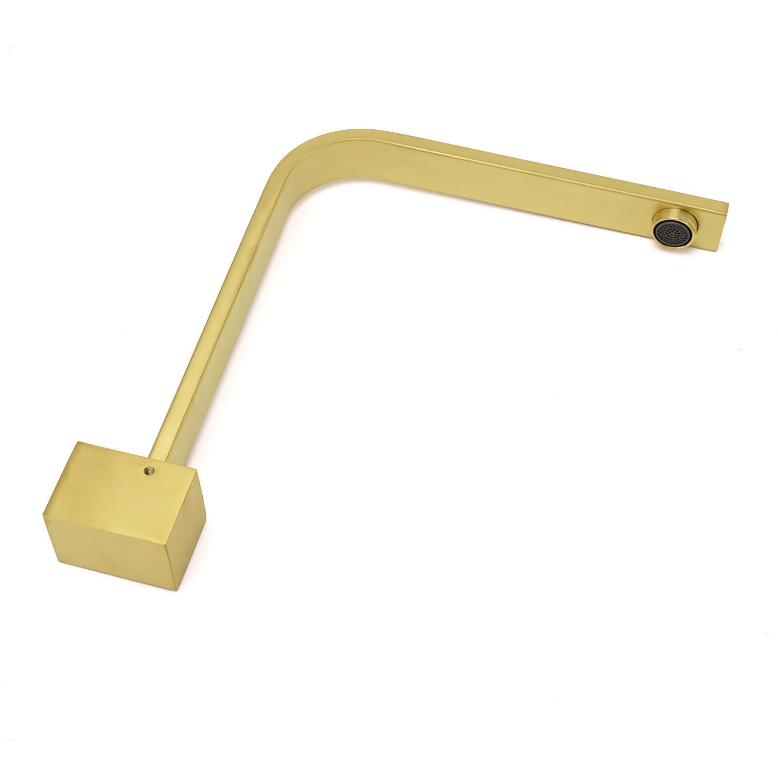 Brushed Gold Square Bathroom Spout Gooseneck Arm Bathtub Filler Tap Water Outlet - Image 4