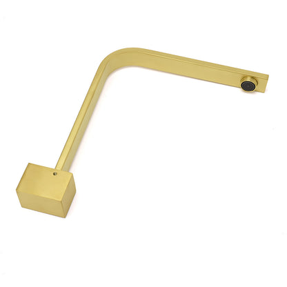 Brushed Gold Square Bathroom Spout Gooseneck Arm Bathtub Filler Tap Water Outlet - Image 4