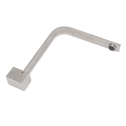Brushed Nickel Square Spout Gooseneck Arm High Rise Bathtub Filler Water Outlet - Image 4