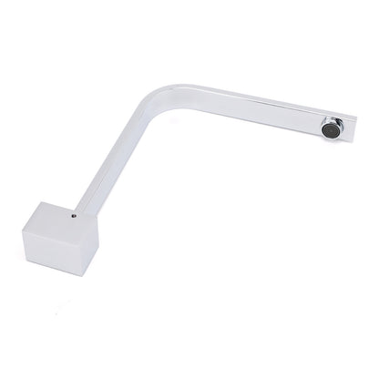 Square Chrome Gooseneck Arm Wall Mounted Swivel Bathtub Spout Faucet Outlet Set - Image 4