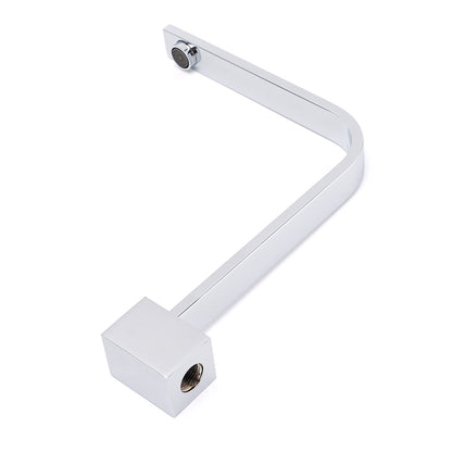 Square Chrome Gooseneck Arm Wall Mounted Swivel Bathtub Spout Faucet Outlet Set - Image 5
