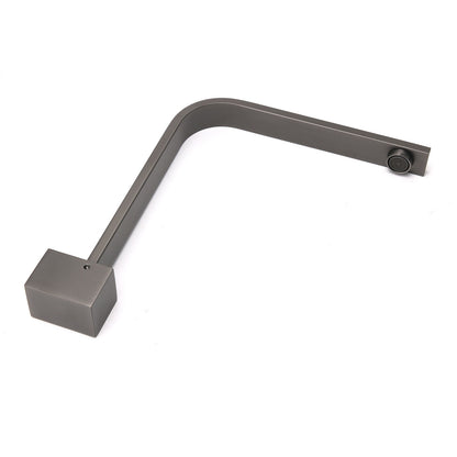 Gun Metal Square Bathroom Swivel Spout Gooseneck Arm Bathtub Filler Tap Outlet - Image 4