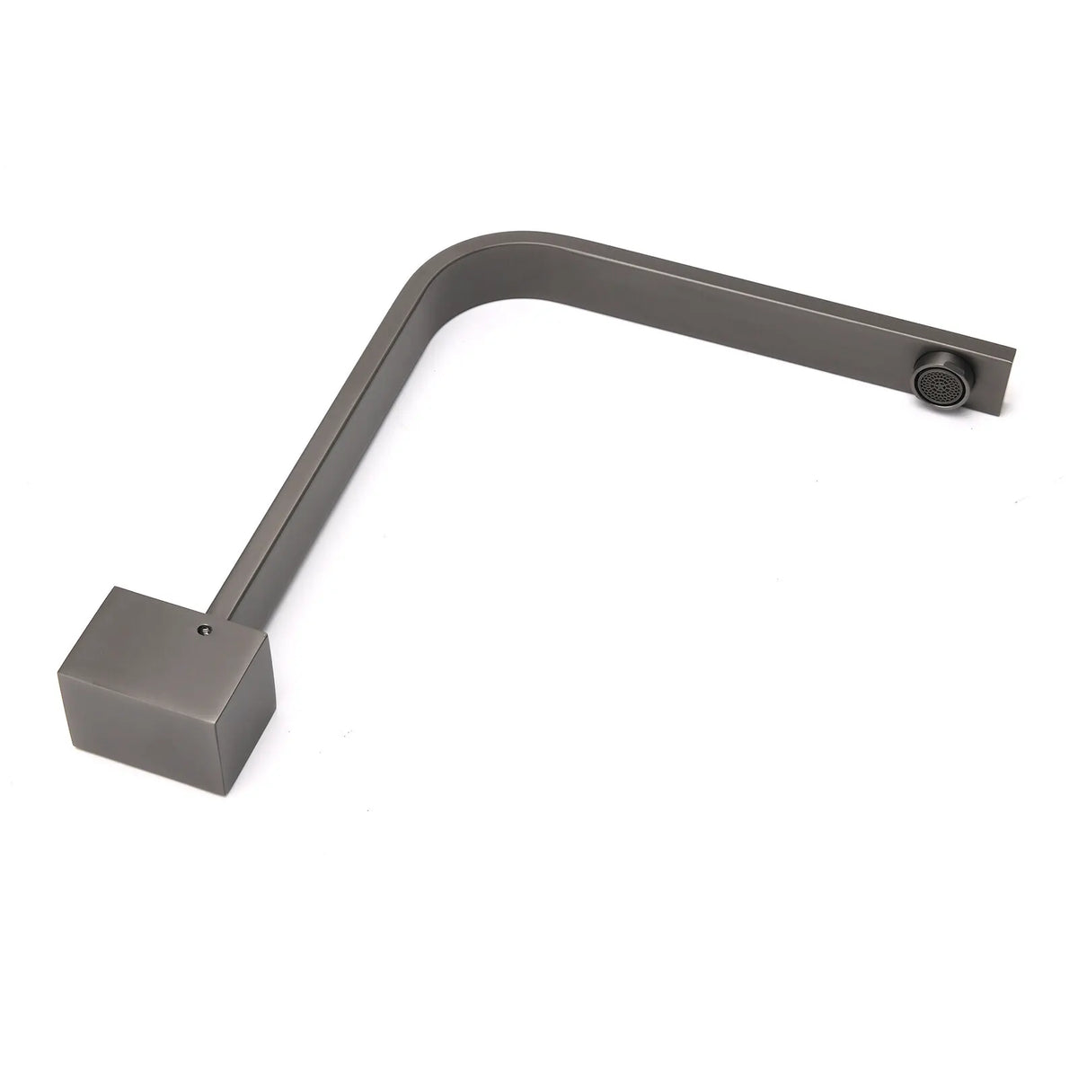 Gun Metal Square Bathroom Swivel Spout Gooseneck Arm Bathtub Filler Tap Outlet - Image 4