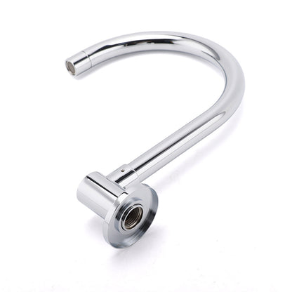 Chrome Round Gooseneck Arm Faucet Water Outlet Wall Mounted Swivel Bathtub Spout - Image 4
