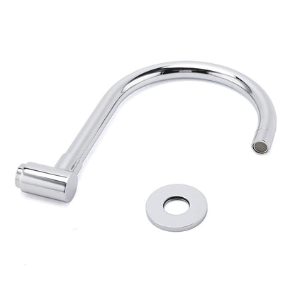 Chrome Round Gooseneck Arm Faucet Water Outlet Wall Mounted Swivel Bathtub Spout - Image 5