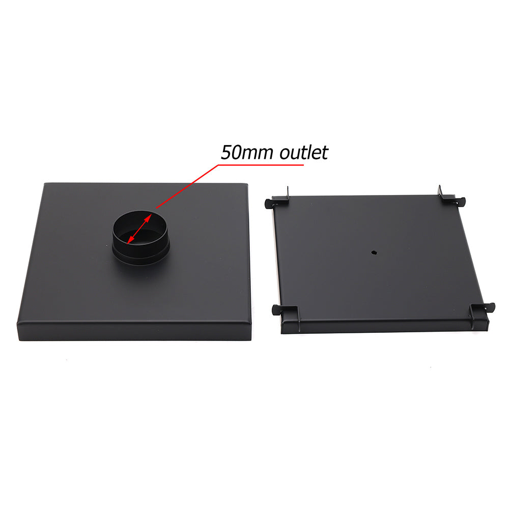 Matt Black Bathroom Big 200mm Tile Insert Floor Drain Shower Grate 50mm Outlet - Image 4