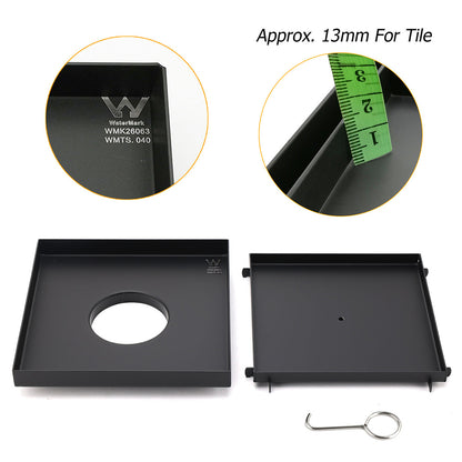Watermark Matt Black Large 200mm Tile Insert Floor Drain Shower Grate 80mm Waste - Image 3