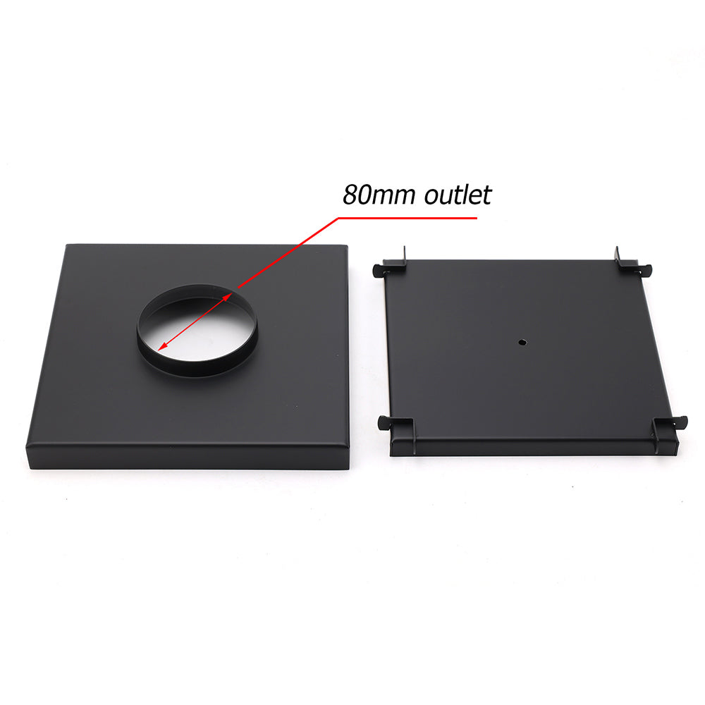 Watermark Matt Black Large 200mm Tile Insert Floor Drain Shower Grate 80mm Waste - Image 4