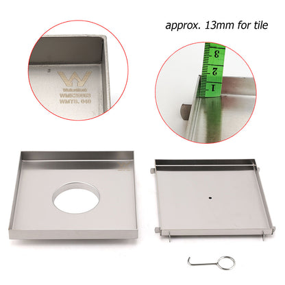 Bathroom Large Square 200x200mm Tile Insert Floor Drain Shower Grate 80mm Waste - Image 3