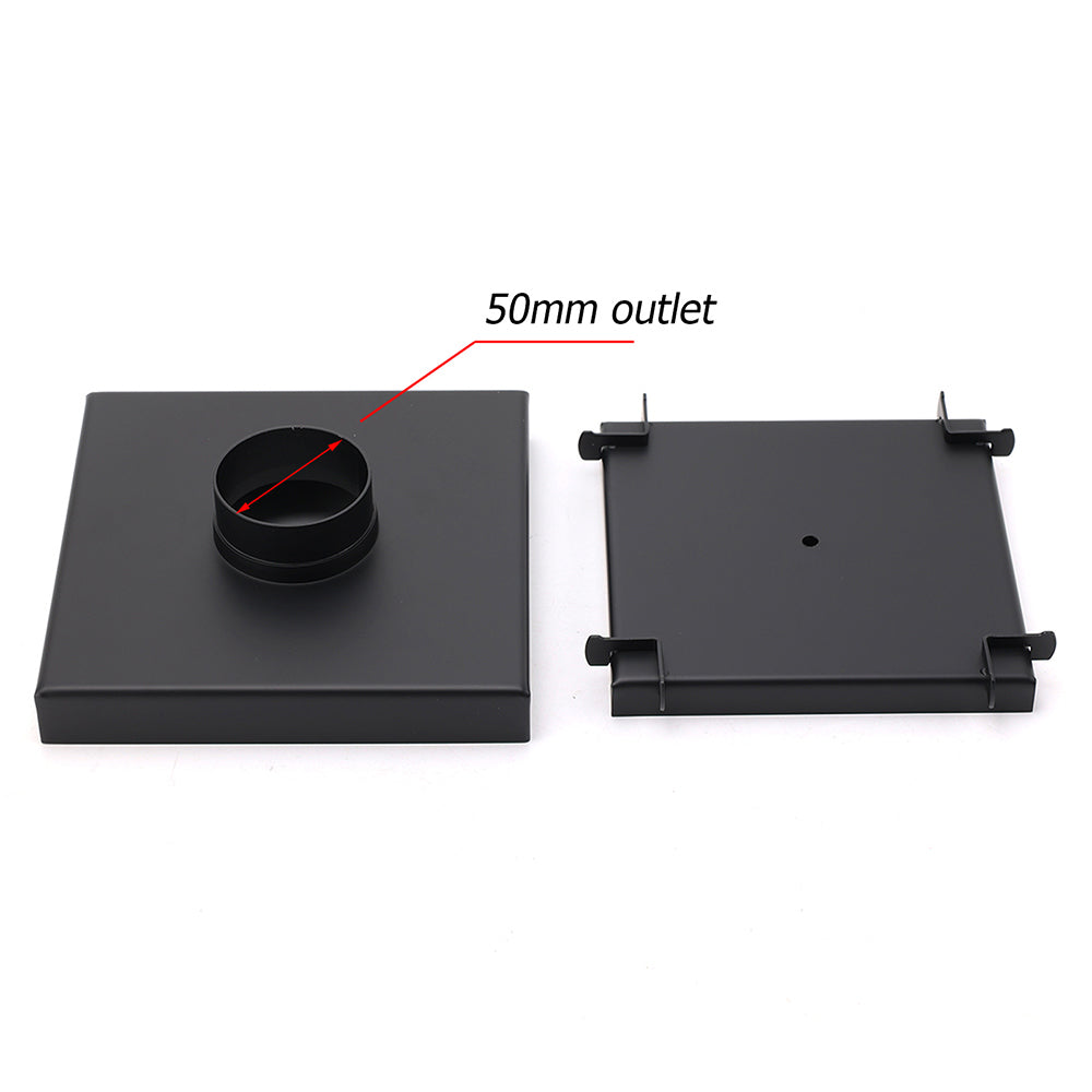 Matt Black 150x150mm Tile Insert Floor Drain Shower Grate 50mm Outlet Watermark - Image 4