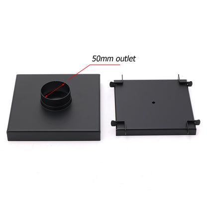 Matt Black 150x150mm Tile Insert Floor Drain Shower Grate 50mm Outlet Watermark - Image 4