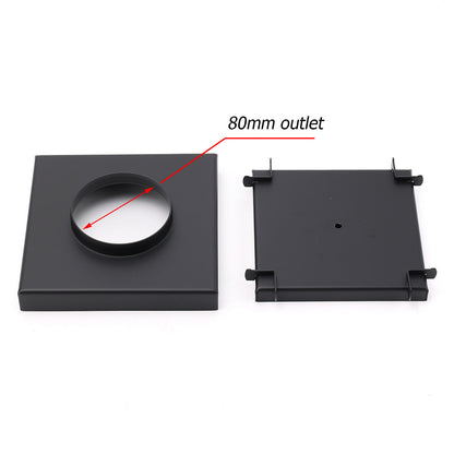 Watermark Black 150x150mm Tile Insert Floor Drain Shower Grate 80mm Waste Outlet - Image 4