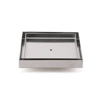 Square 150x150mm Tile Insert Floor Drain 80mm Waste Stainless Steel Shower Grate