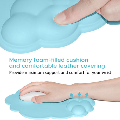 Mouse pad - Mouse pad with wrist rest - Ergonomic mouse pad - Mouse pad with leather surface, suitable for computers, laptops, office, home and travel, with non-slip bottom - Image 5