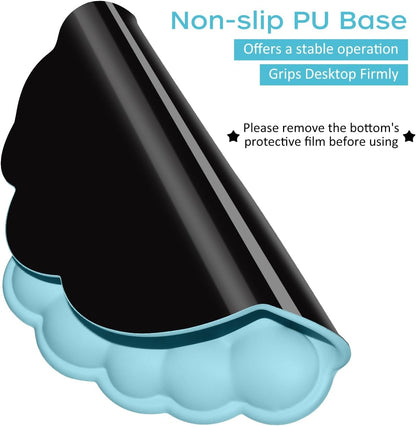 Mouse pad - Mouse pad with wrist rest - Ergonomic mouse pad - Mouse pad with leather surface, suitable for computers, laptops, office, home and travel, with non-slip bottom - Image 6