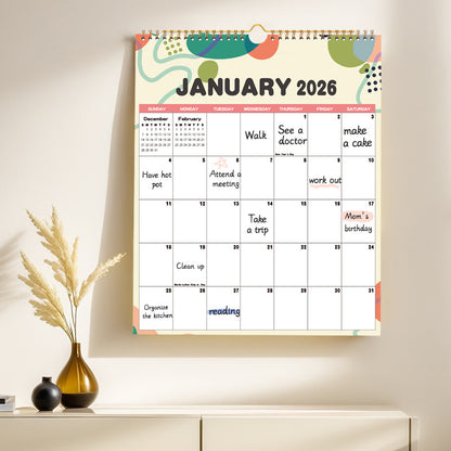 Calendar 2026 - Hangable 12 Months - Calendar - With wire-o-binding - Yearly calendar - Monthly planner - Wall calendar - 37 x 30cm - Image 3