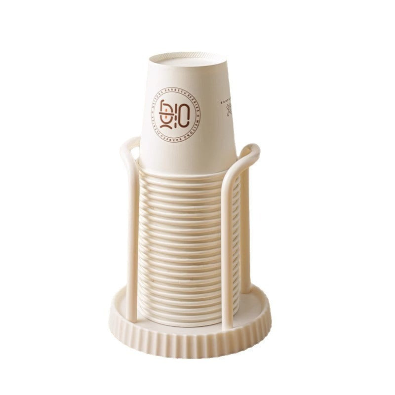 Disposable cup holder for paper cups - practical cup holder - paper cup dispenser for the desk - cup dispenser - Multifunctional paper cup holder - set of two (black + white) - Image 3