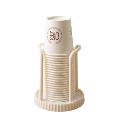 Disposable cup holder for paper cups - practical cup holder - paper cup dispenser for the desk - cup dispenser - Multifunctional paper cup holder - set of two (black + white) - Image 3