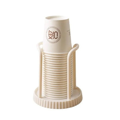 Disposable cup holder for paper cups - practical cup holder - paper cup dispenser for the desk - cup dispenser - Multifunctional paper cup holder - set of two (black + white) - Image 3