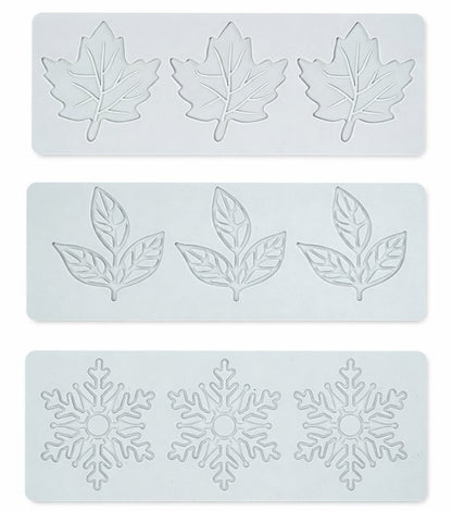 Baking Molds (3-Piece Set) - Silicone Baking Molds - Three Different Shapes - Maple Leaf, Clover, and Snowflake Patterns - Suitable for baking chocolate, candy, and cupcakes, this is a handy tool for creating fun homemade desserts - Image 3