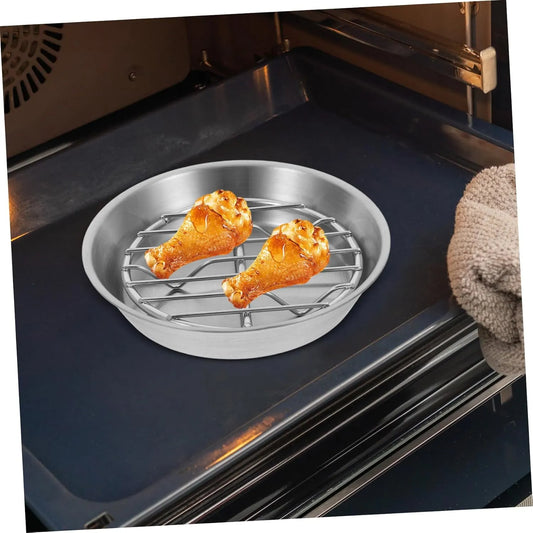 Baking tray for air fryer - Air fryer baking pan - Air fryer accessories - Baking tray with rack - Made of 304 stainless steel - 12 cm - Image 5
